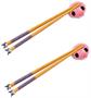 Sanrio Kuromi 2-Pair Bamboo Chopstick Set With Ceramic Rests