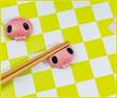 Sanrio Kuromi 2-Pair Bamboo Chopstick Set With Ceramic Rests