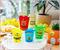 SpongeBob SquarePants Rainbow 1.5-Ounce Plastic Freeze Gel Mini Cups | Set of 4