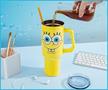 Nickelodeon SpongeBob SquarePants Face Stainless Steel Tumbler With Handle