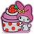 Sanrio My Melody Strawberry Cupcake Die-Cut Wooden Wall Art Sign