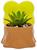 Sanrio Keroppi Stump 4-Inch Ceramic Mini Planter With Artificial Succulent