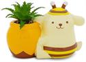 Sanrio Pompompurin Honey Pot Ceramic Mini Planter With Artificial Succulent