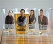 Seinfeld 16-Ounce Pint Glasses | Set of 4 | Jerry, George, Elaine, Kramer
