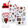 Stranger Things Hellfire Club 32-Ounce Twist Spout Water Bottle and Sticker Set