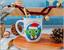 Star Wars Santa Yoda Wide-Rim Ceramic Latte Mug | Holds 16 Ounces
