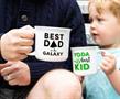 Star Wars "Best Dad" Darth Vader & "Yoda Best Kid" Ceramic Camper Mug | Set of 2