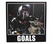 Star Wars The Mandalorian Goals 6 x 6 Inch Wood Box Sign