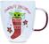 Star Wars: The Mandalorian Grogu Holiday Glitter Handle Glass Mug | 14 Ounces