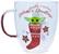 Star Wars: The Mandalorian Grogu Holiday Glitter Handle Glass Mug | 14 Ounces