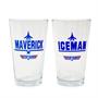 Top Gun Maverick and Iceman 20-Ounce Pint Glasses | Set of 2