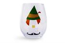 Buddy the Elf "Raised By Elves" Stemless Glitter Glass | Holds 20 Ounces