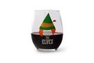 Buddy the Elf "Raised By Elves" Stemless Glitter Glass | Holds 20 Ounces