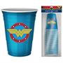 DC Comics Wonder Woman Logo 18oz Disposable Plastic Party Cups | 20 Pack