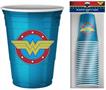 DC Comics Wonder Woman Logo 18oz Disposable Plastic Party Cups | 20 Pack