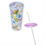 Care Bears Rainbow Stars Carnival Cup With Lid and Straw | Holds 20 Ounces