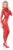 Sexy Metallic Stretch Full Body Catsuit Costume Red Adult