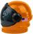 Orange Space Helmet Adult Costume Accessory