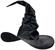 Curved Witch Hat Adult Costume Accessory | Black