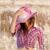 Pink Holographic Cowboy Hat With Diamond Studs Adult Costume Accessory