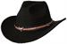 Black Cowboy Hat with Bull Head Band Adult Costume Accessory