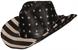 Black & Gray American Flag Cowboy Hat Adult Costume Accessory