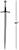 Sword with Curved Pommel 42 Inch Foam Adult Costume Accessory