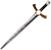 Inscription Gold & Silver Sword 30 Inch Foam Adult Costume Accessory