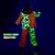 Neon Terror Blacklight Reactive Clown Adult Costume