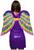 Mardi Gras Double Sided Feather Wings Adult Costume Accessory