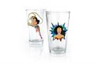 DC Wonder Woman Pint Glass Set | Two Action Packed 16-Ounce Cups | Set Of 2
