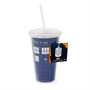 Doctor Who 16oz TARDIS Carnival Cup with Lid and Straw