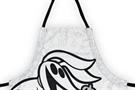 Nightmare Before Christmas Zero Apron - Kitchen Accessory - White & Black Ties