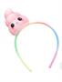 Glitter Galaxy Plush Pink Poop Emoji Child Costume Headband