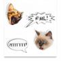 Puffy Adorable Cat Stickers For Note Book & Journal Decorations | Sheet of 20