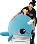 Glitter Galaxy Blue Narwhal 48 Inch Stuffed Animal Plush