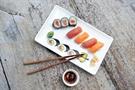 Gudetama Stoneware Sushi Set | Plate | Wasabi Dish | Chopsticks
