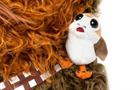 Super-Deformed Star Wars 22â€ Chewbacca with Porg Talking Plush