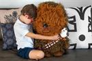 Super-Deformed Star Wars 22â€ Chewbacca with Porg Talking Plush