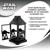Star Wars Black Stamped Lantern | Imperial AT-AT Walker | 14 Inches Tall