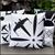 Star Wars White Throw Pillow | Black X-Wing Fighter Design | 25 x 25 Inches