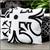 Star Wars White Throw Pillow | Black Rebel Insignia Pattern | 25 x 25 Inches