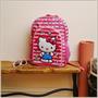Sanrio Hello Kitty Pink Striped 16 Inch Backpack with Front Pocket