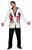 Mens Bloody Bullets Halloween Scary White Jacket Blazer Adult