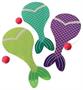 MERMAID TAIL PADDLE BALLS (include 12 units)