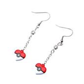 Pokemon Heart Shaped Pokeball Dangle Earrings
