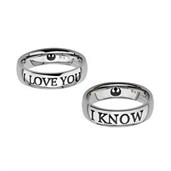 Star Wars "I Love You" / "I Know" Ring Set, Women's Size 7, Men's Size 10