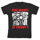 Five Nights at Freddy's "Red Letters" Boy's Black T-Shirt