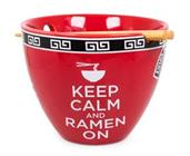 Bowl Bop Keep Calm And Ramen On Japanese Dinner Set | 16-Ounce Bowl, Chopsticks
