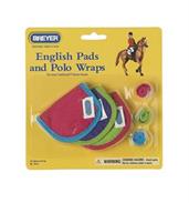 Breyer 1:9 Traditional Model Horse Accessory: English Pads & Polos, Hot Colored
